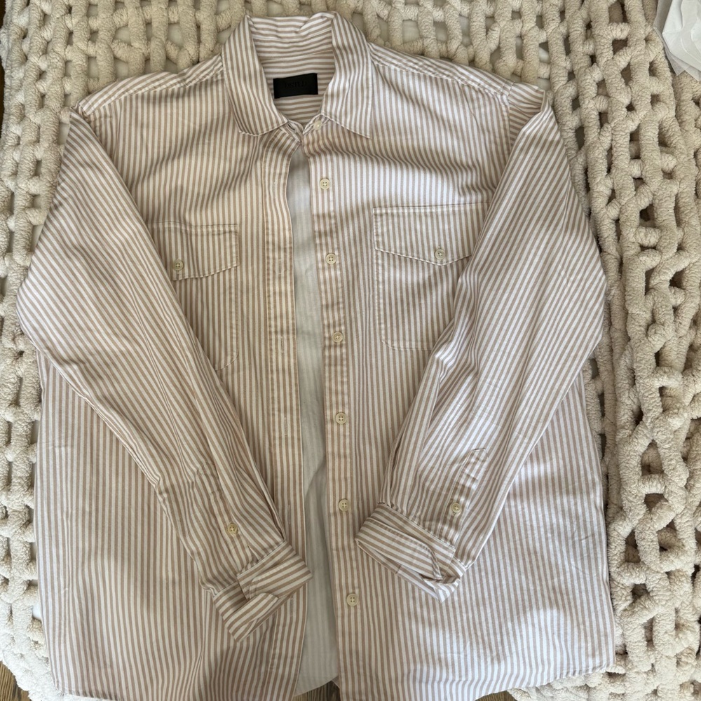 Cotton oversized stripe shirt